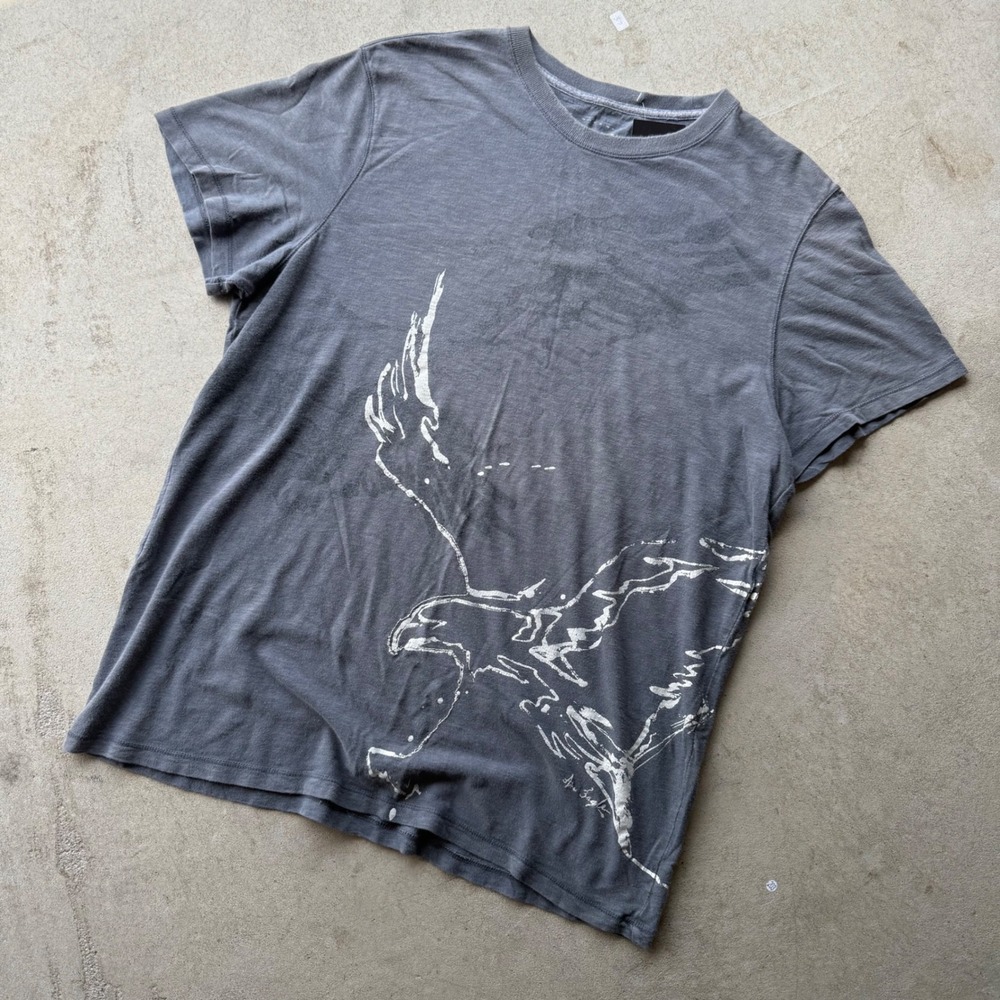 Y2K Mens American Eagle Outfitters Oversized Eagle Graphic T-Shirt XXL